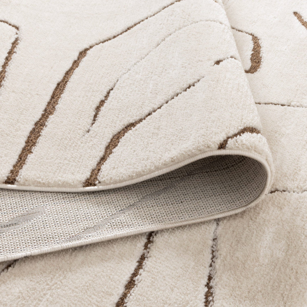 Mila Modern Lines Cream and Brown Rug - MIL5 – view 4