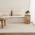 Mila Arch Lines Cream Rug - MIL7 styled with furniture