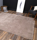 Montana Latte Plush Rug - 4429 LATTE styled with furniture