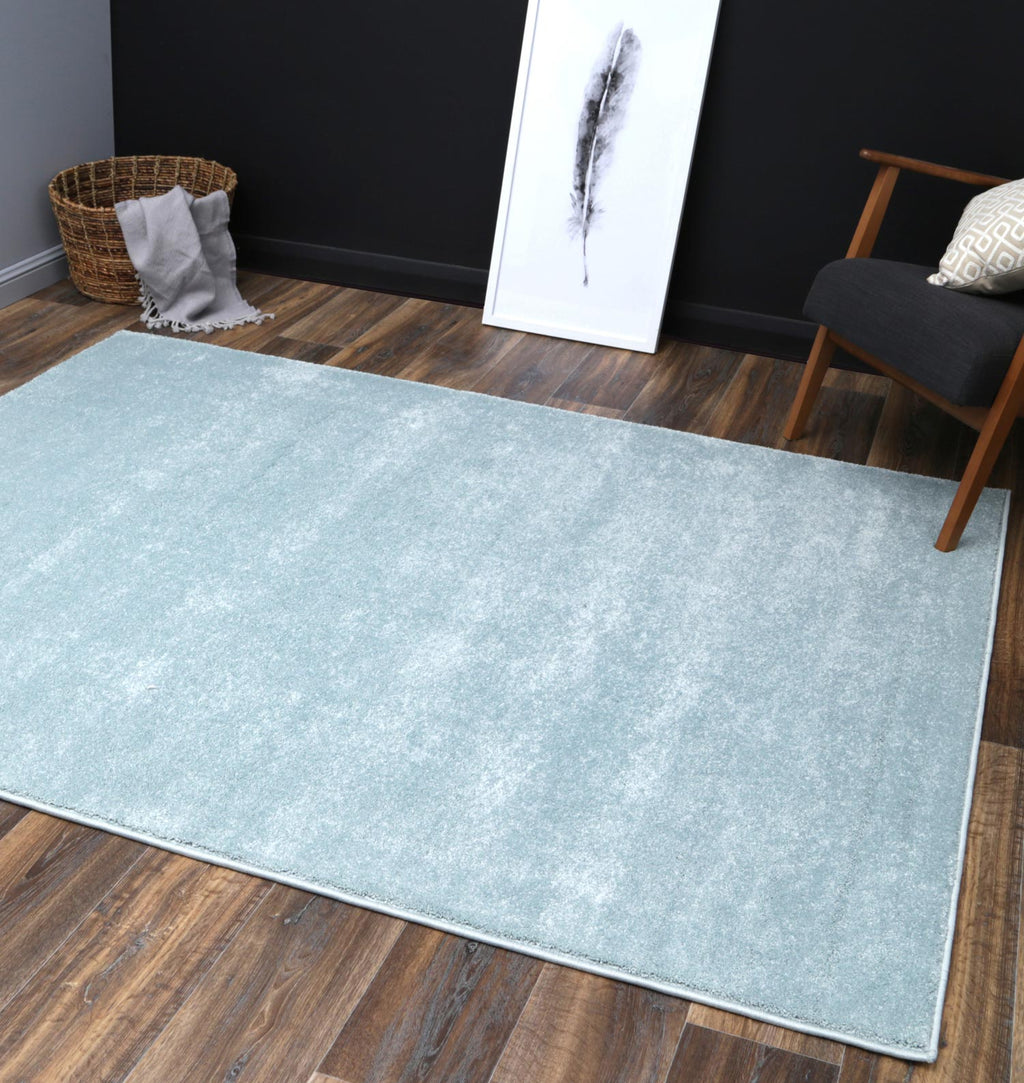 Montana Teal Plush Rug - 4430 TEAL styled with furniture