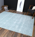 Montana Teal Plush Rug - 4430 TEAL styled with furniture