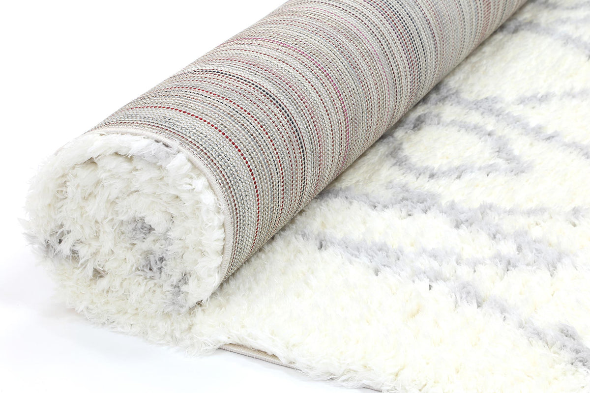 Moroccan Cream and Silver Fes Rug - 1909 695 – view 3