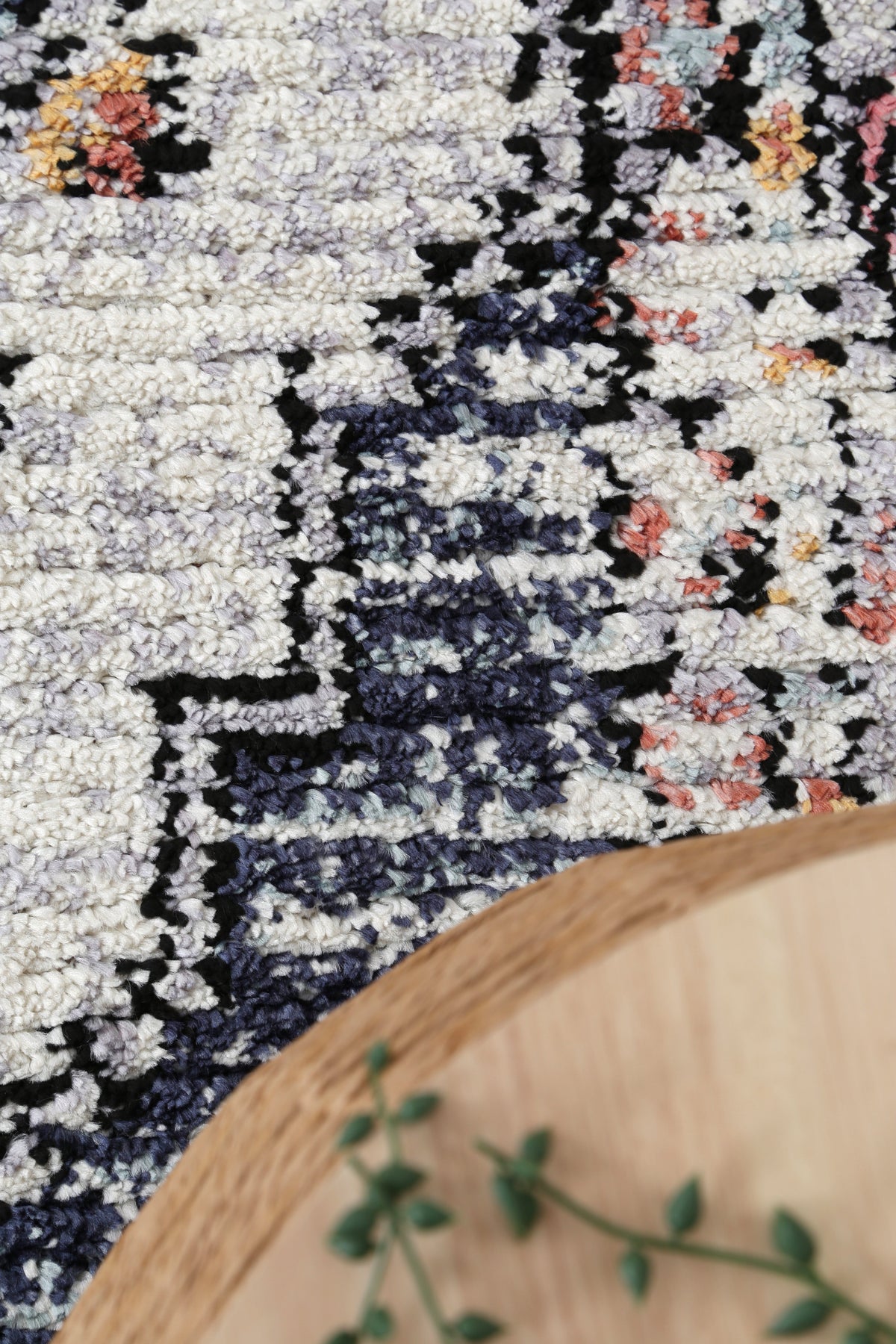 Morocco Grey Pink Shag Rug - MORO04 – view 6