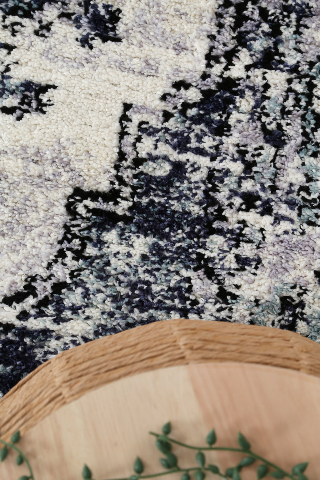 Morocco Grey White Shag Rug - MORO05 – view 6