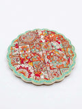 Mandala Cork Trivet – vibrant mosaic design with floral and geometric patterns, heat resistant kitchen pot stand, 20cm.