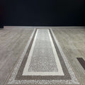 Modern Beige and White Turkish Hallway Runner 80cm x 300cm