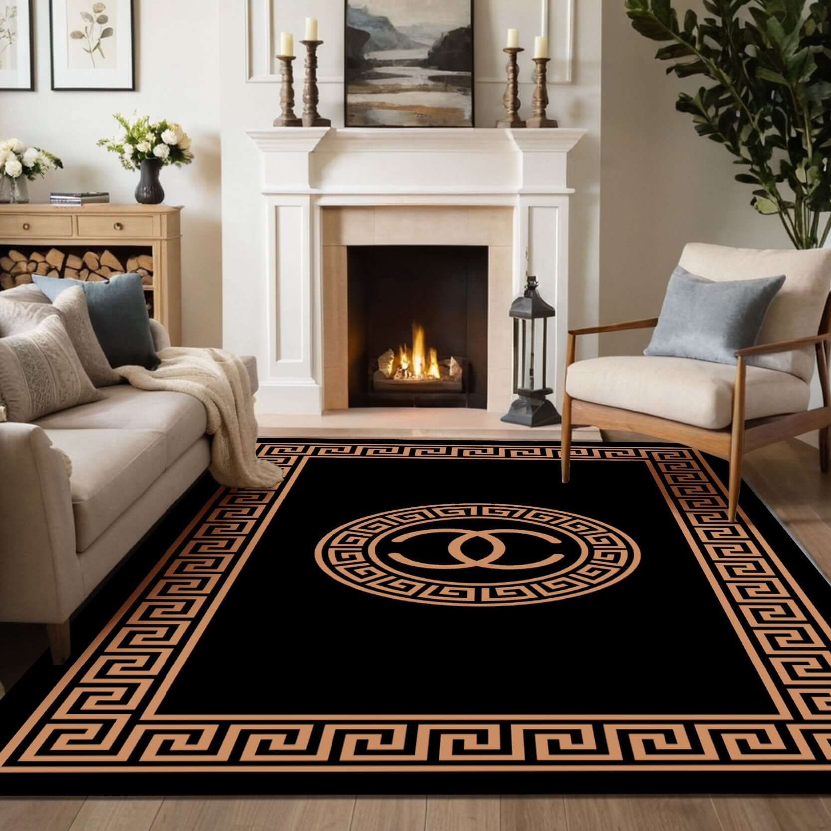 Modern Luxe Monogram Rug