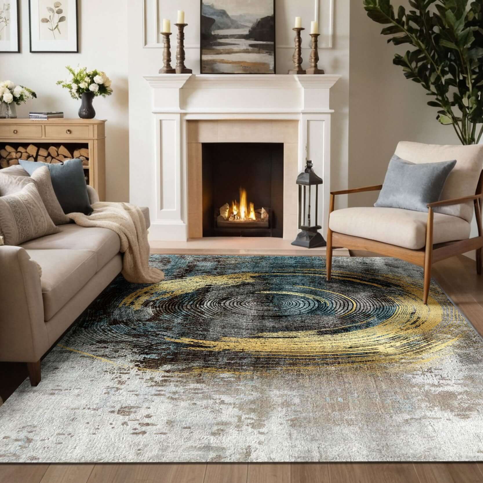 Modern Swirl Elegance Rug