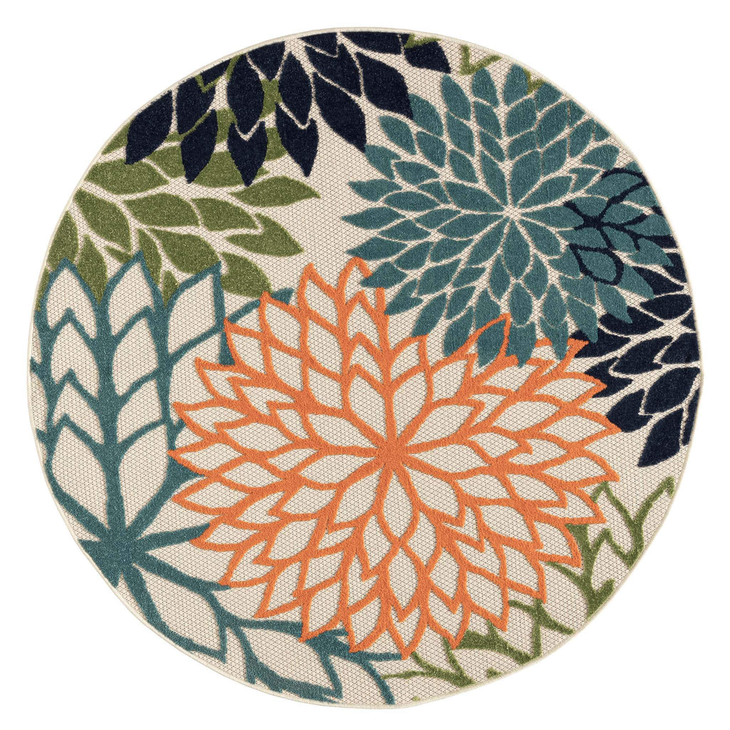 Monaco 1210 Green Round Rug lifestyle view