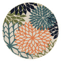 Monaco 1210 Green Round Rug lifestyle view