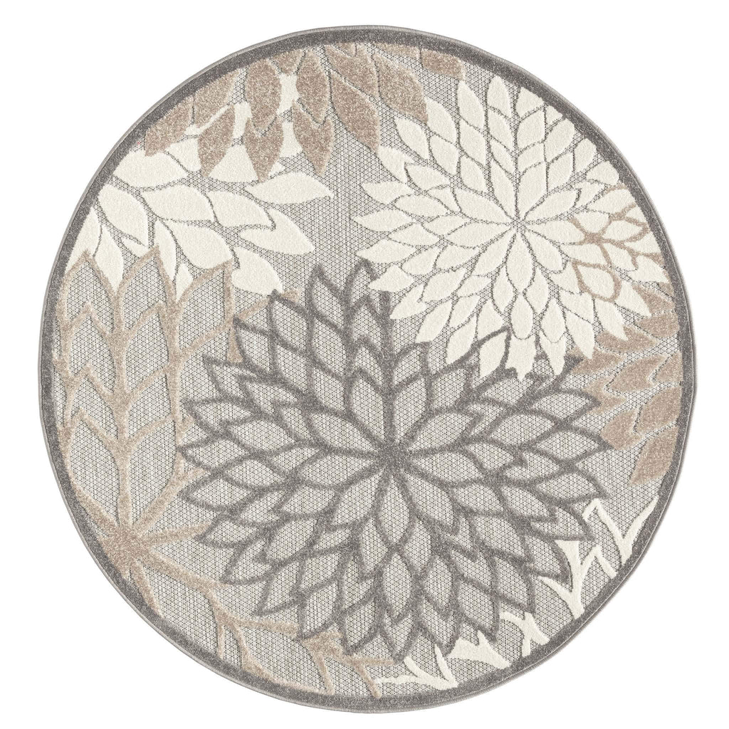 Monaco 1210 Natural Round Rug lifestyle view