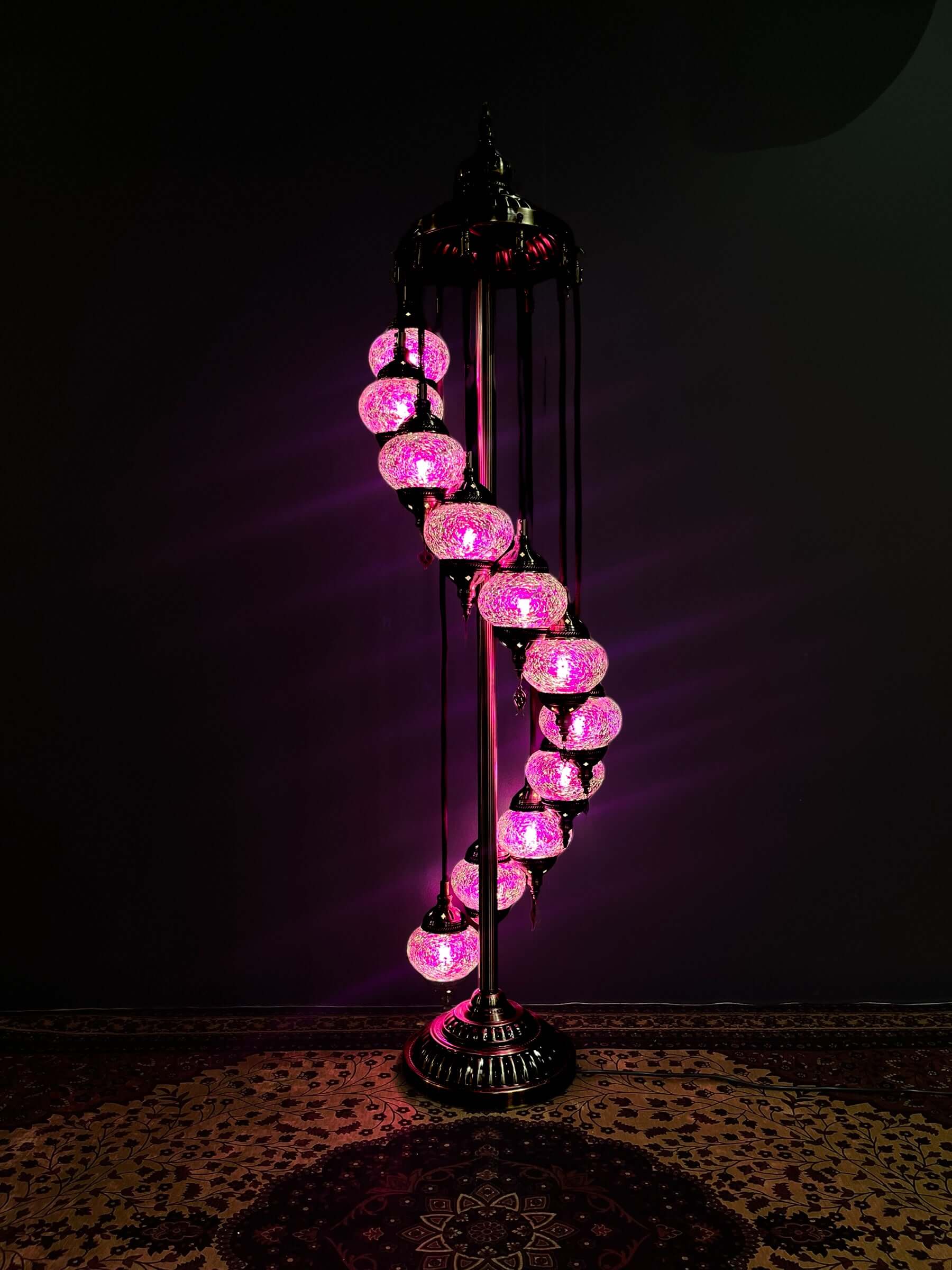 Mosaic Floor Lamp 11 Pieces Purple