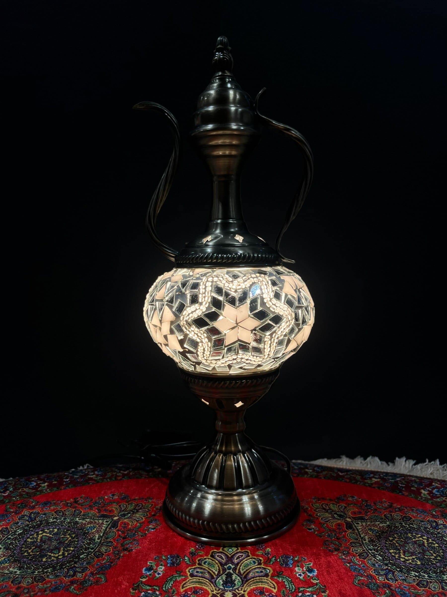 Mosaic Genie Lamp White Star Bright