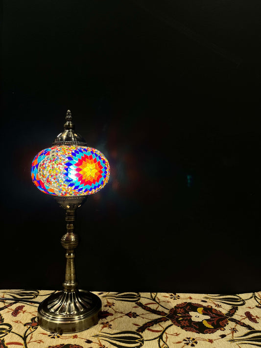 Mosaic Lamp Long Stand 17cm Glass Classic    
