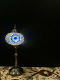 Mosaic Lamp Long Stand 17cm Glass Blue Star
