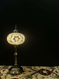 Mosaic Lamp Long Stand 17cm Glass White-Star