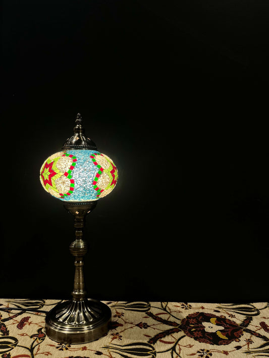 Mosaic Lamp Long Stand 17cm Glass Mix    