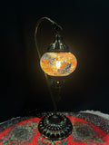 Mosaic Swan Lamp Orange Crackle