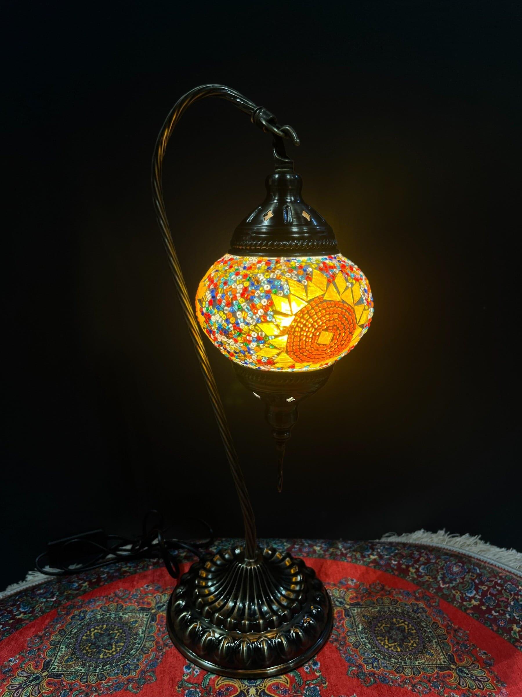 Mosaic Swan Lamp Sun Flower