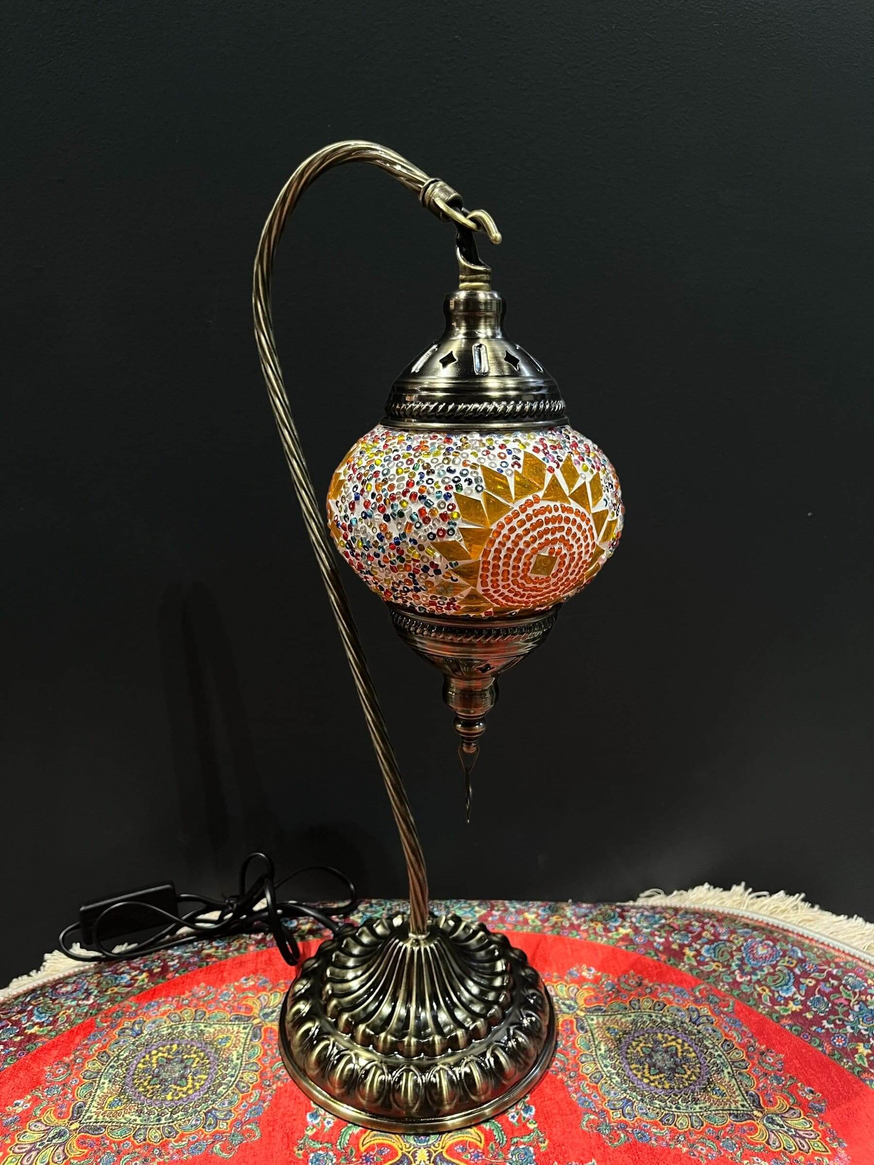 Mosaic Swan Lamp Sun Flower