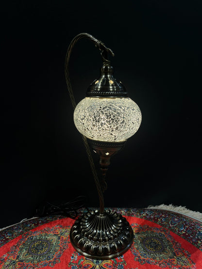 Mosaic Lamp Swan Table Lamp-Mosaic Lamp, Swan Lamp, Turkish Lamp, Colourful Lights Bazaar G Rugs N Gifts-Bazaar G Rugs N Gifts