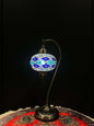 Mosaic Swan Lamps Long (Turkish Lamps) Diamond Blue-Unique and elegant decorative lighting fixtures featuring mosaic lamps designs crafted from vibrant glass pieces. Add a touch of grace and charm to your space with these exquisite Turkish lamps, suitable