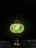 Mosaic Table Lamp Green Crackle
