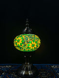 Mosaic Table Lamp Green Flowers