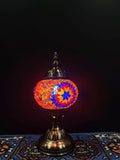 Mosaic Table Lamp Orange Blue Star