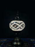 Mosaic Table Lamp White Diamond