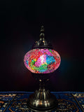 Mosaic Table Lamp Dark Rainbow