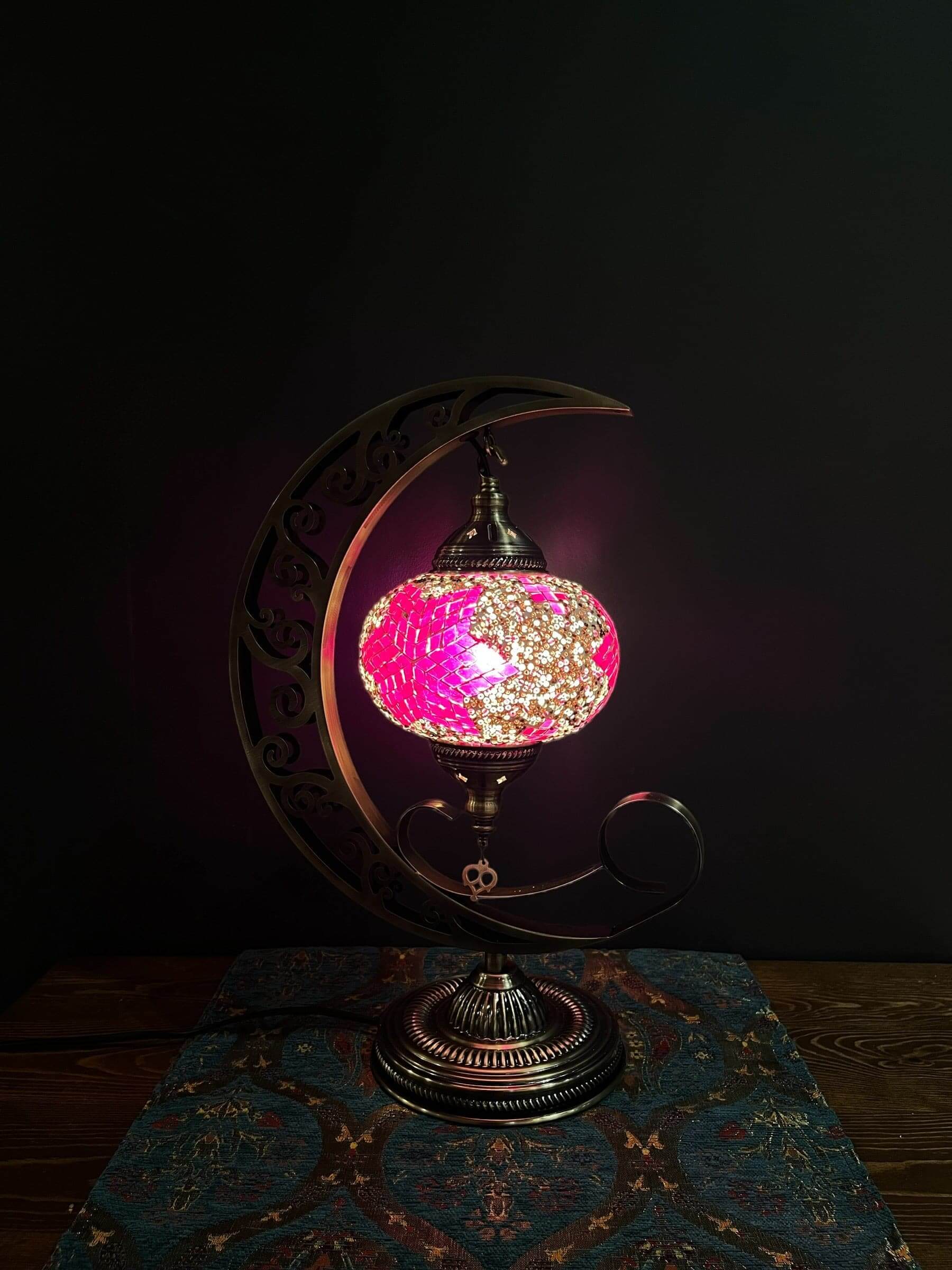 Mosaic Moon Lamp (Turkish Lamps) Purple-Pink$175.00Bazaar G Rugs N Gifts