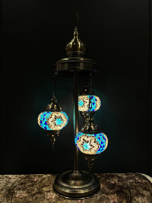 Mosaic Floor Lamp 3 Pieces Blue Star Lamps   