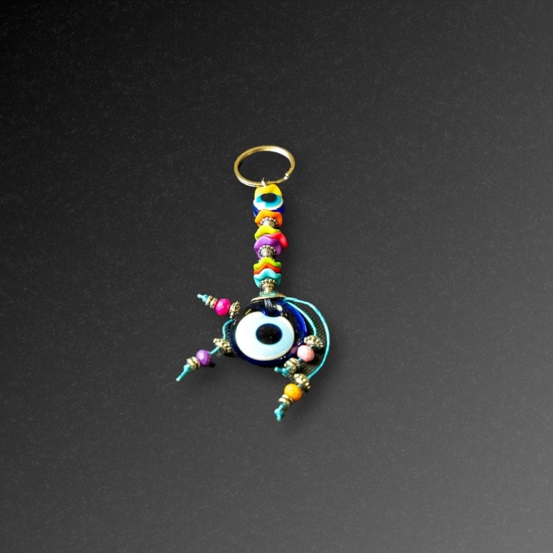 Multicoloured Evil Eye Keyring