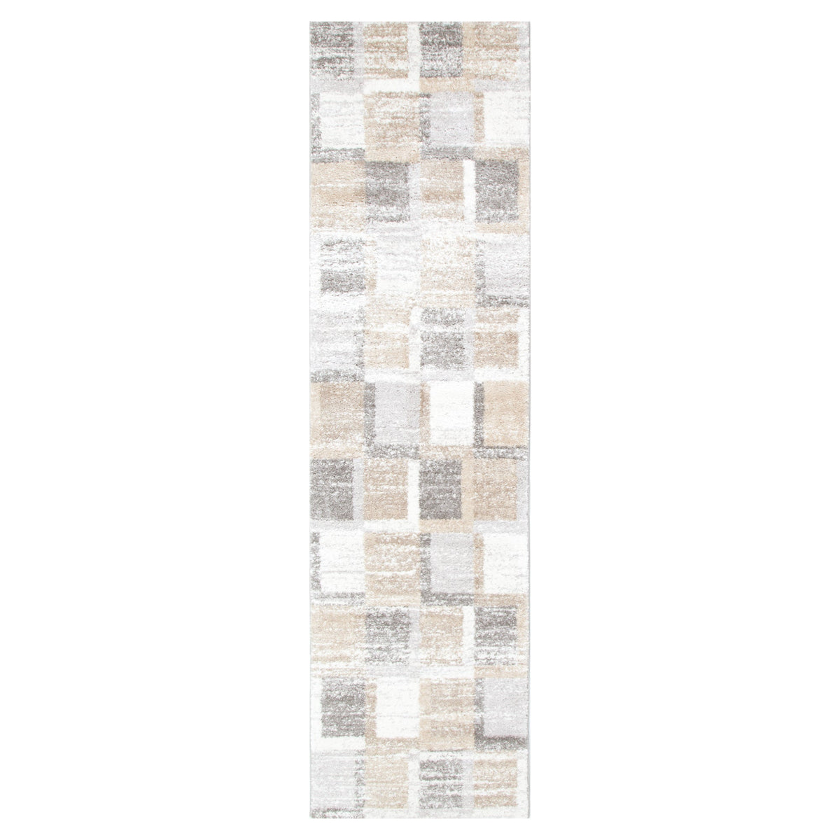 Nola N001 Neutral Squares Rug – view 7