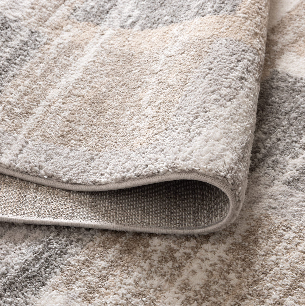 Nola N001 Neutral Squares Rug – view 4
