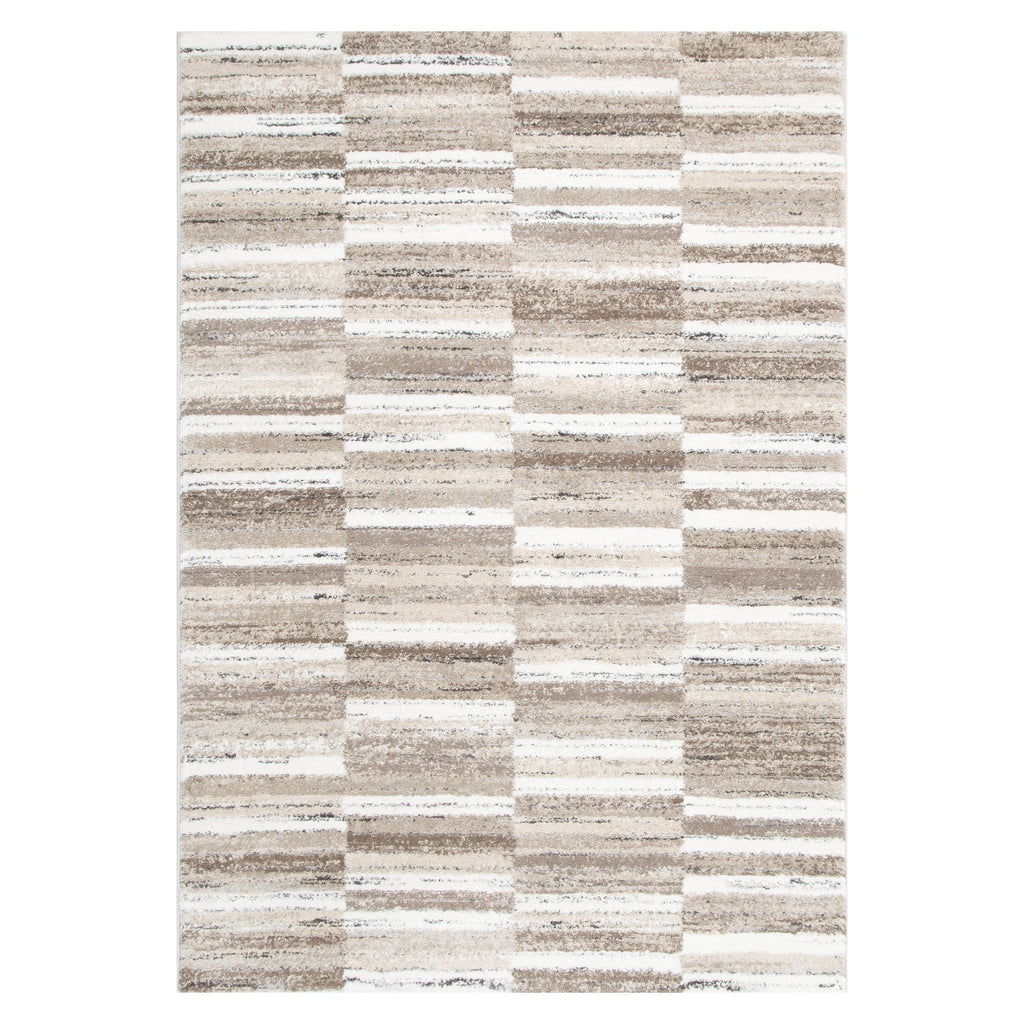 Nola N002 Beige Brown Geometric Rug – view 2