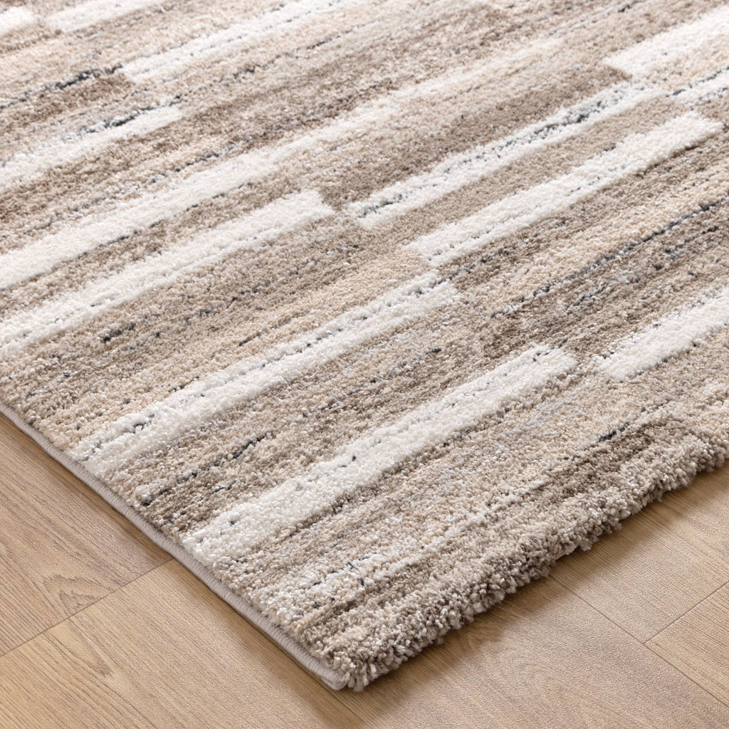 Nola N002 Beige Brown Geometric Rug – view 3