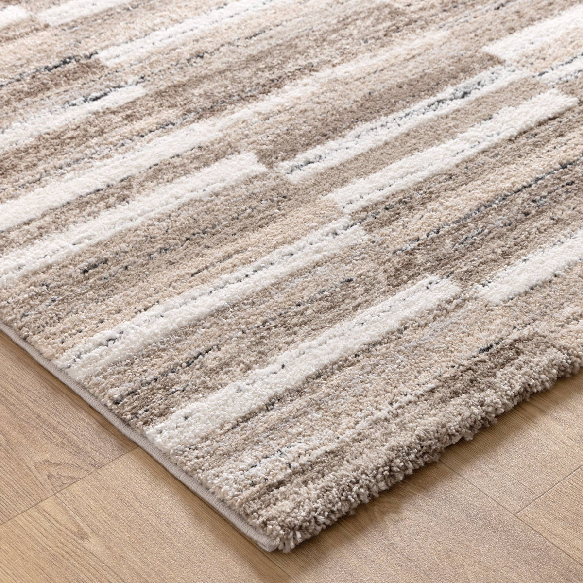 Nola N002 Beige Brown Geometric Rug – view 3