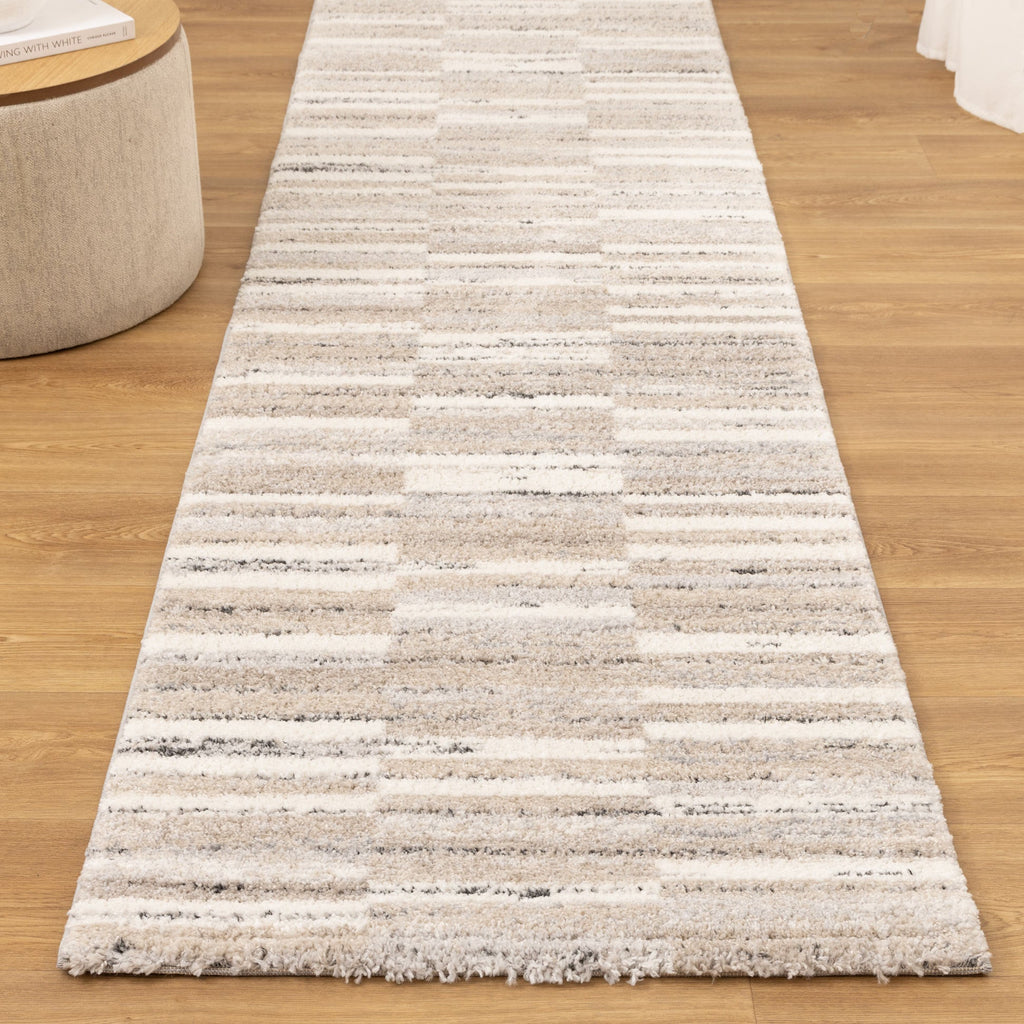 Nola N002 Beige Brown Geometric Rug – view 10