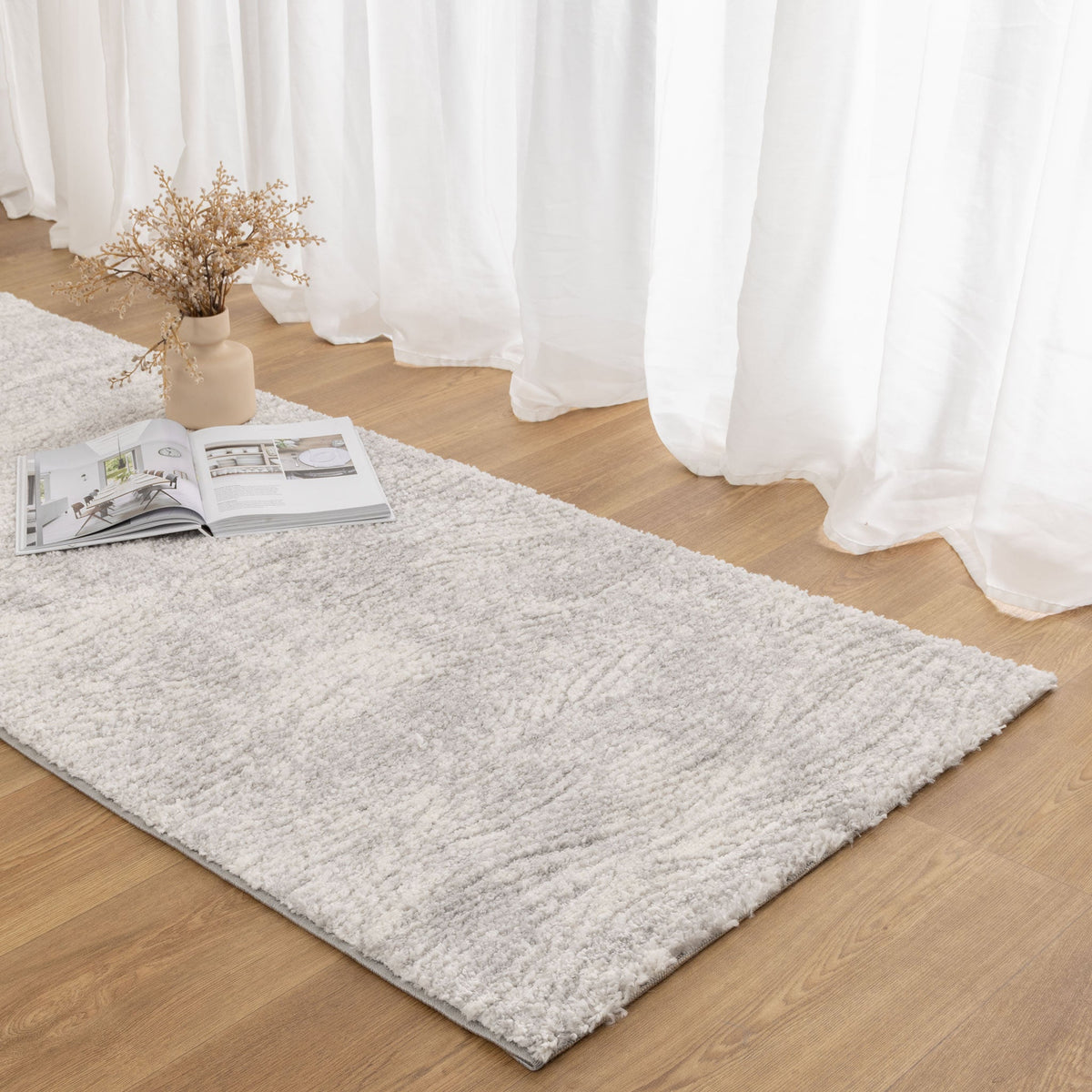 Nola N003 Grey Carved Rug – view 8