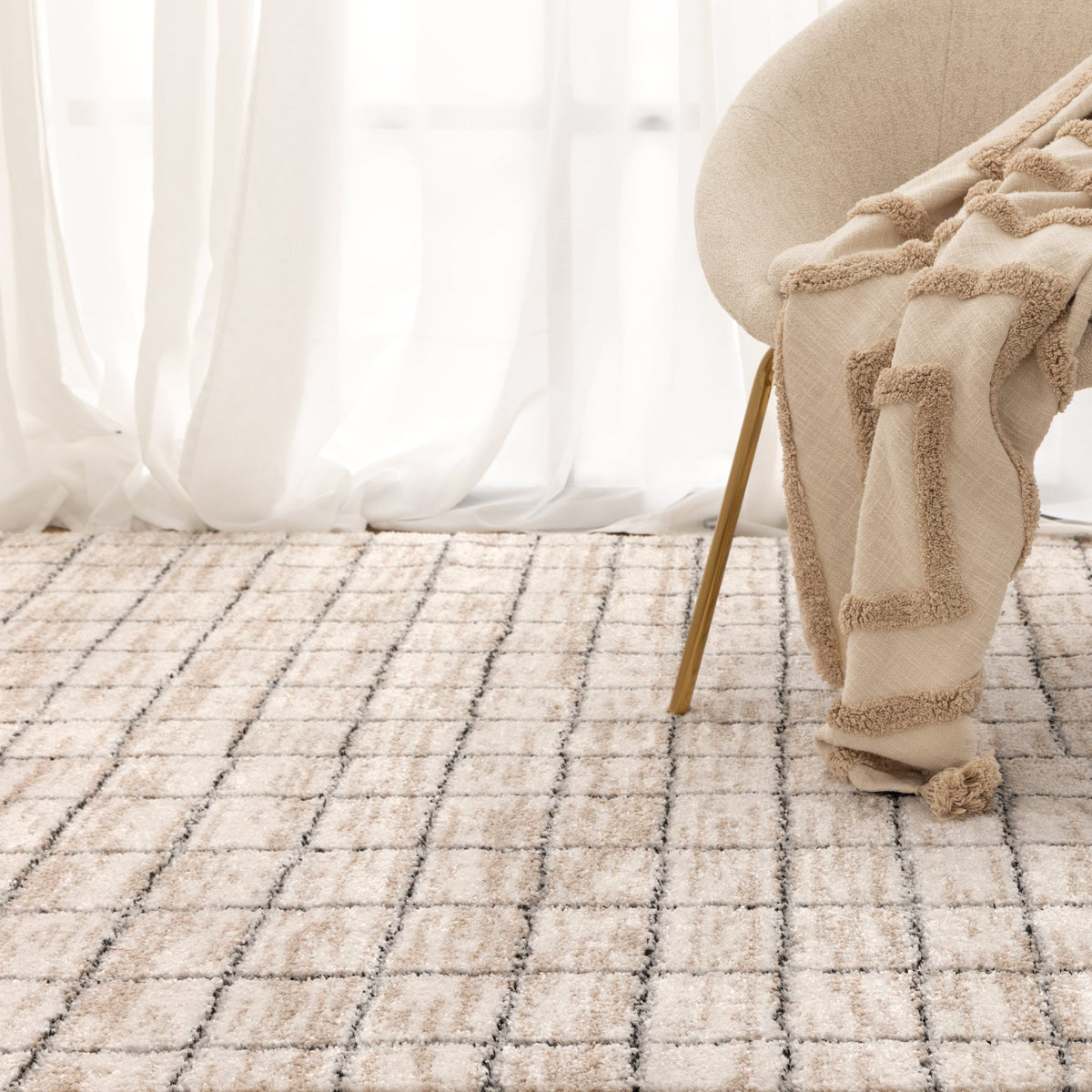Nola Clean Lines Neutral Rug - N004 – view 5