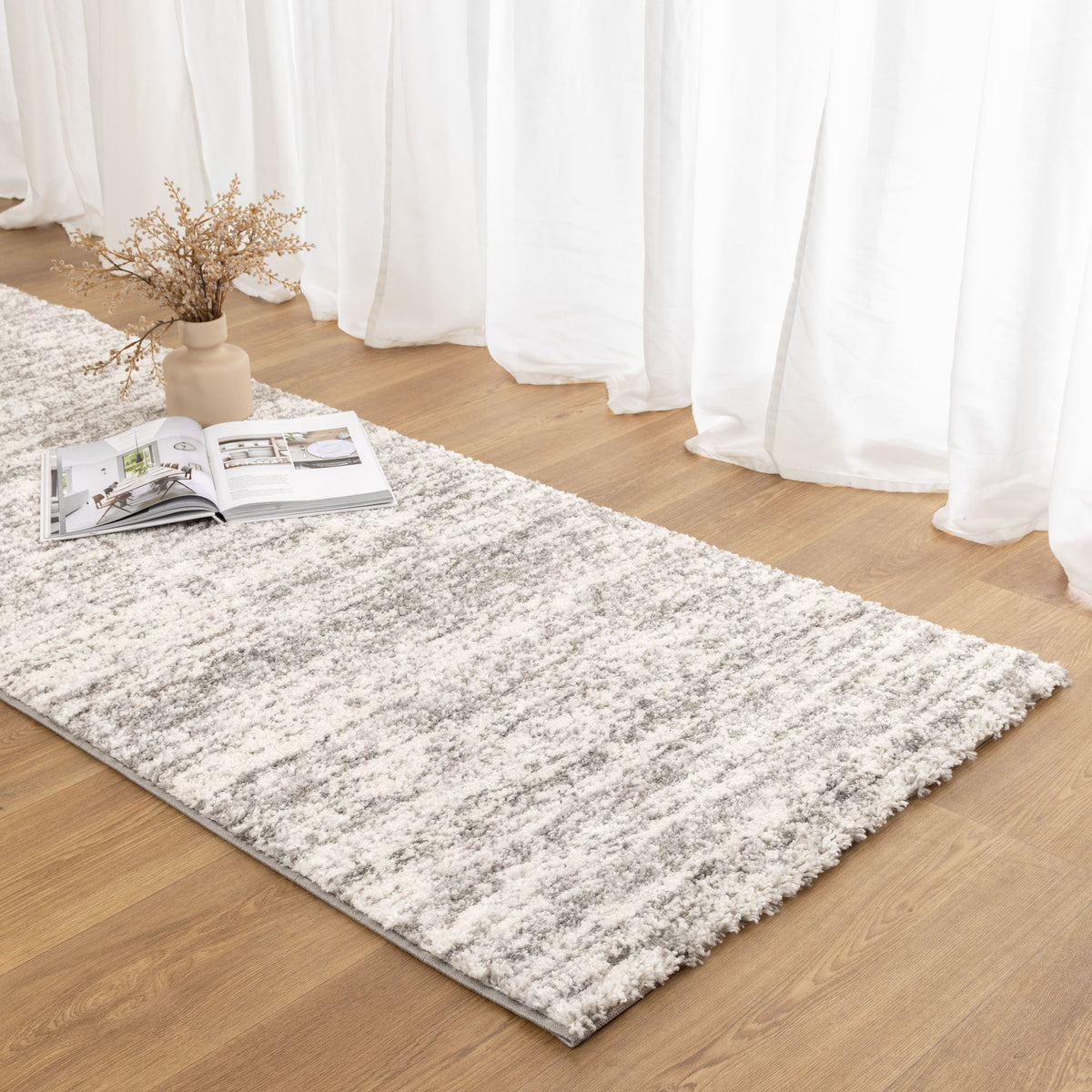 Nola N008 Grey Canvas Abstract Rug – view 8