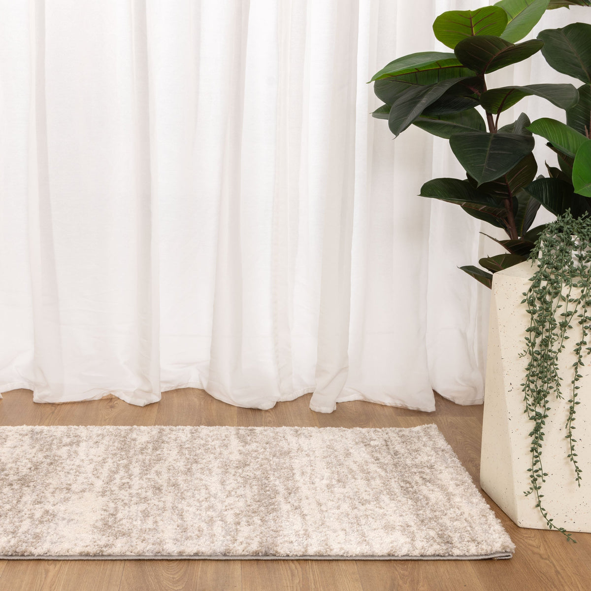 Nola N009 Beige Canvas Abstract Rug – view 9