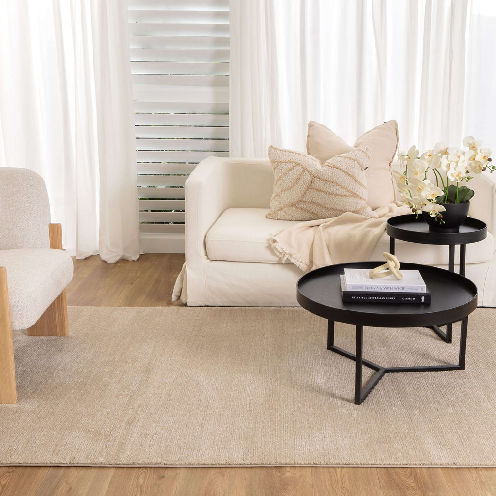 Nizza N012 Beige Faded Lines Rug - detail 4