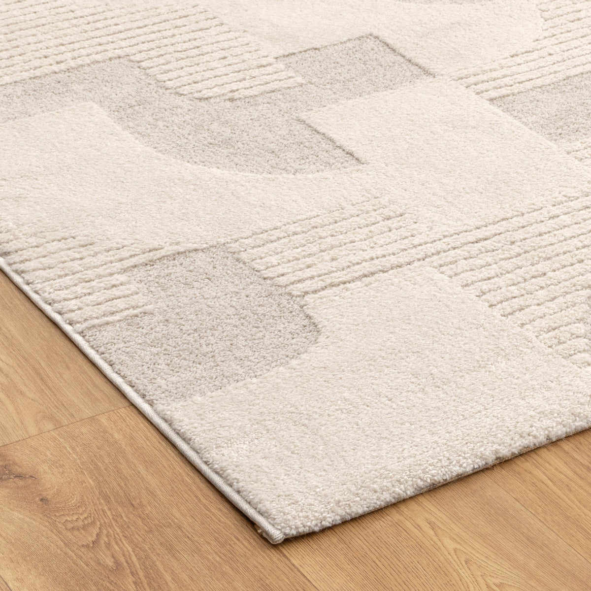 Nessa N500 Ivory Abstract Shapes Rug – view 3
