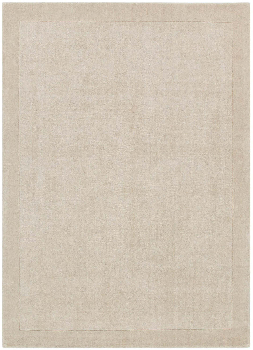 Sedona Natural Border wool rug - full view