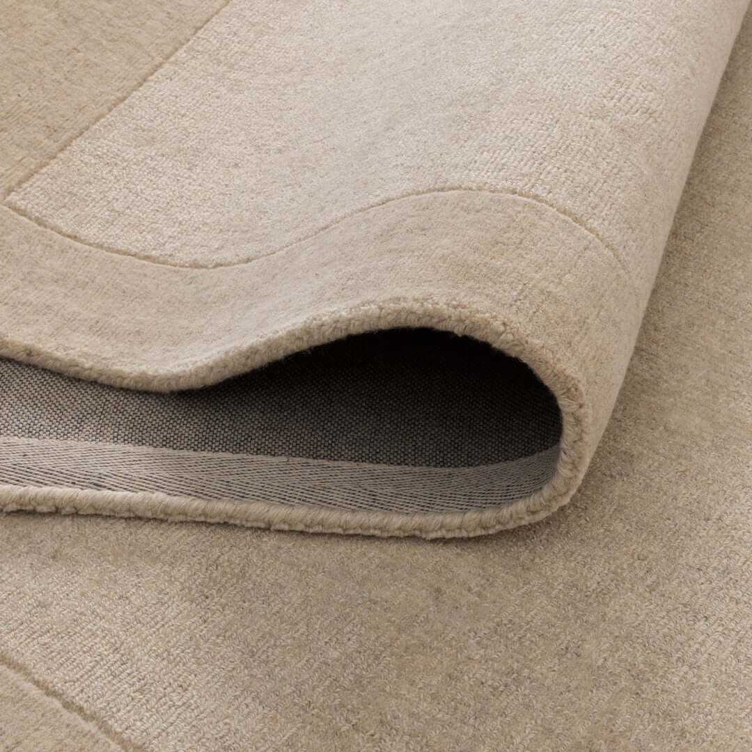 Sedona Natural Border wool rug - detail