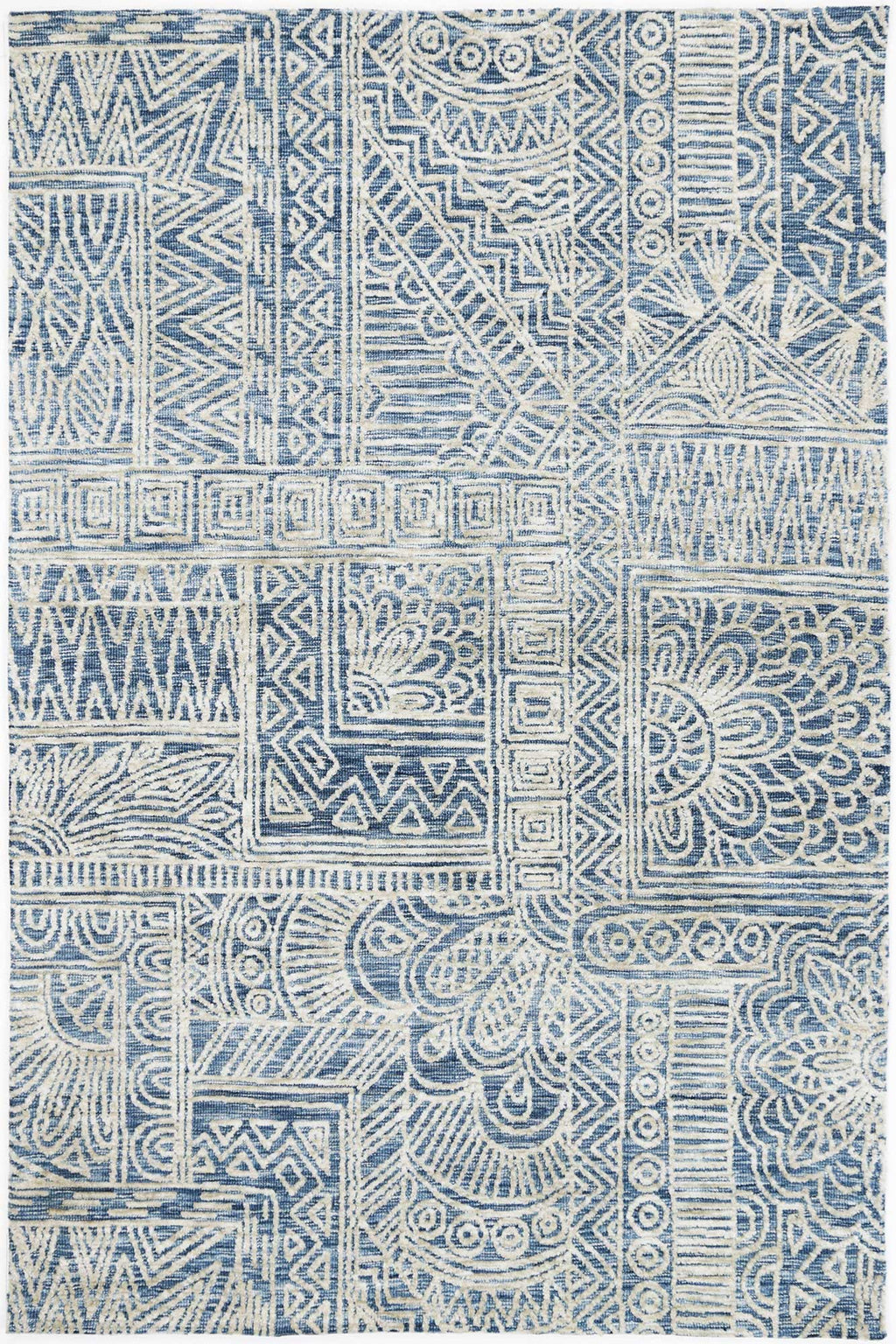 Amritsar Newburg Navy Tribal Rug – view 2