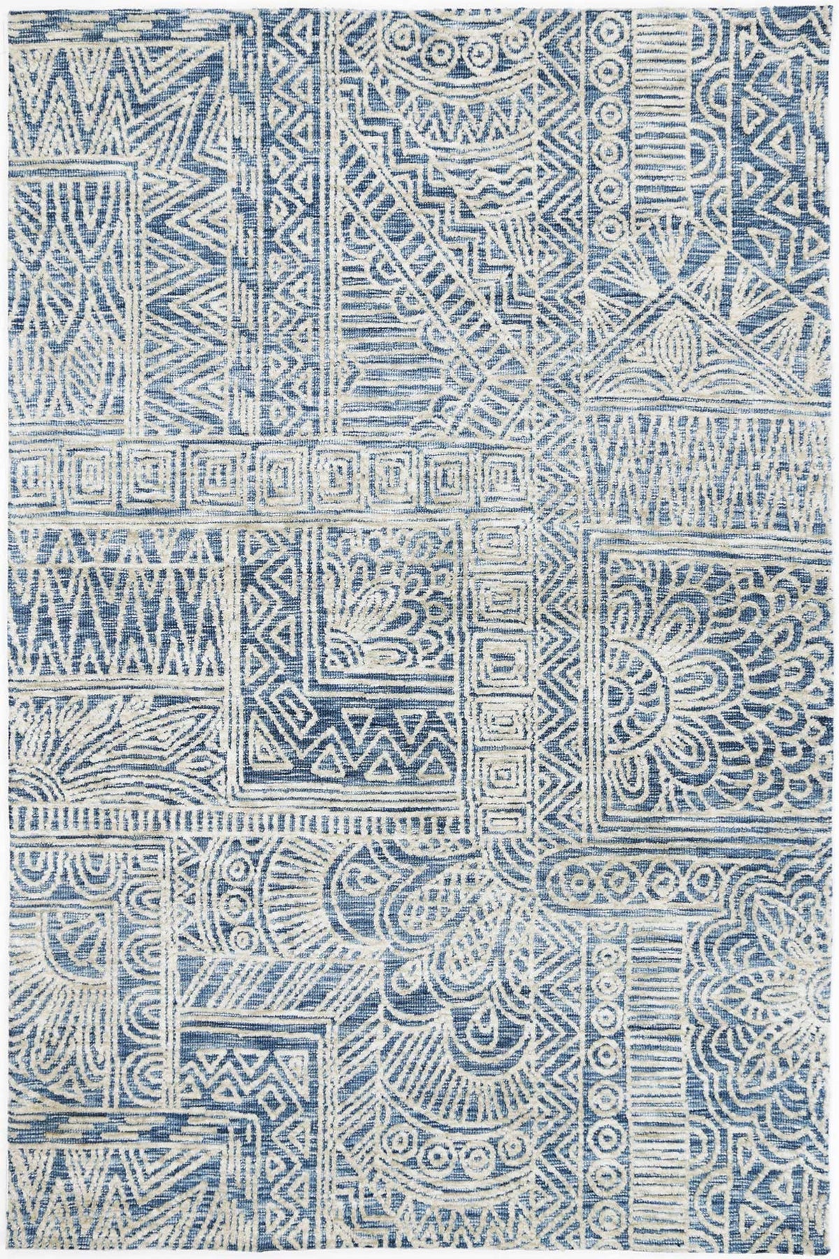 Amritsar Newburg Navy Tribal Rug – view 2